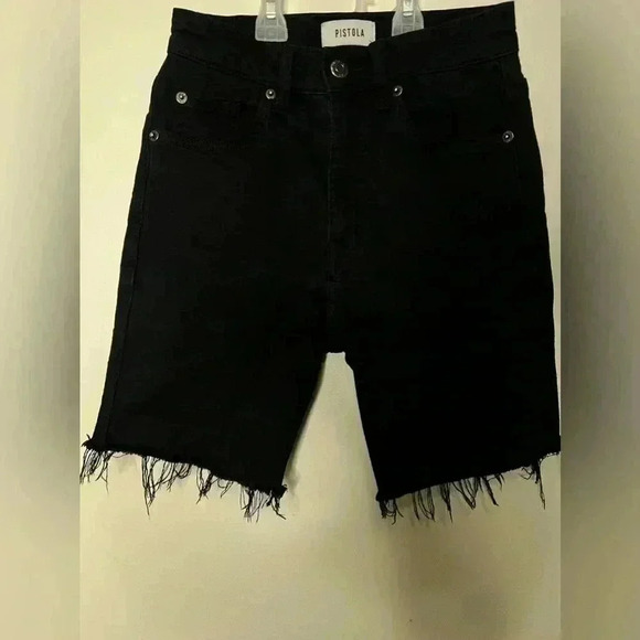 Pistola IZZY High Rise Slim Biker Jorts Size 24 - Picture 5 of 7